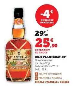 Super U Rum planteray 40° offre