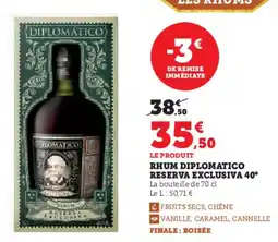 Super U Rhum diplomatico reserva exclusiva 40° offre