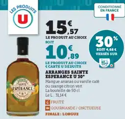Super U Arranges sainte esperance u 30° offre