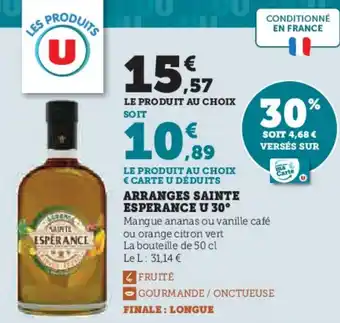 Super U Arranges sainte esperance u 30° offre