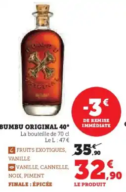 Super U Bumbu original 40° offre