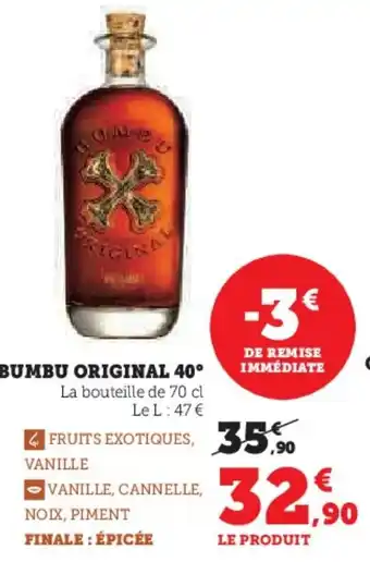Super U Bumbu original 40° offre