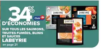 Carrefour Market LABEYRIE Sur tous les saumons, truites fumées, blinis et sauces offre