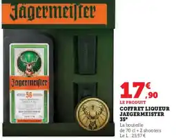 Super U Coffret liqueur jaegermeister 35° offre
