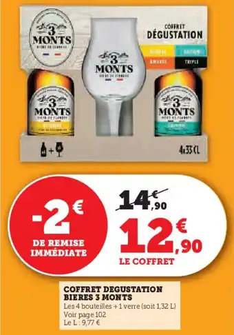 Super U Coffret degustation bieres 3 monts offre