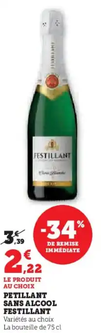 Super U Petillant sans alcool festillant offre