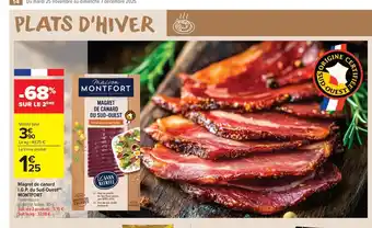 Carrefour Market MONTFORT Magret de canard I.G.P. du Sud-Ouest offre