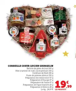 Super U Corbeille coeur lucien georgelin offre