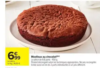 Carrefour Market Moelleux au chocolat offre