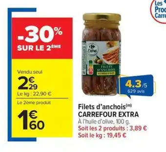Carrefour Market CARREFOUR EXTRA Filets d'anchois offre