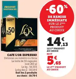 Hyper U Cafe l'or espresso offre