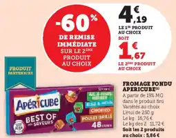 Hyper U Fromage fondu apericube offre