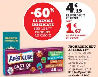 Hyper U Fromage fondu apericube offre