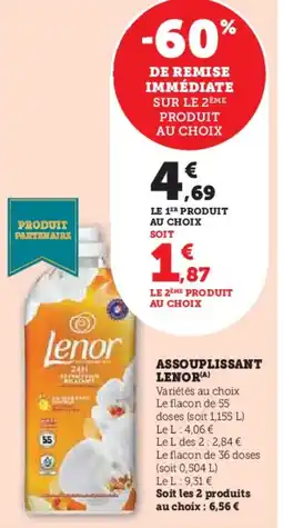 Hyper U Assouplissant lenor offre