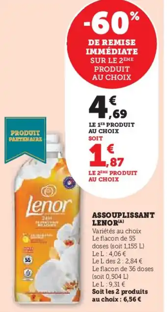 Hyper U Assouplissant lenor offre