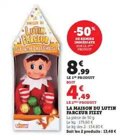 Hyper U La maison du lutin farceur fizzy offre
