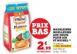 Hyper U Madeleines bas moelleuses offre