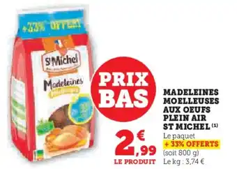 Hyper U Madeleines bas moelleuses offre