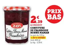 Hyper U Confiture bonne maman offre