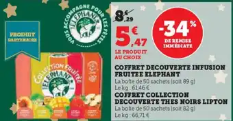 Hyper U Coffret decouverte infusion fruitee elephant offre