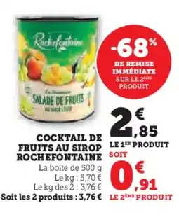 Hyper U Cocktail de fruits au sirop rochefontaine offre