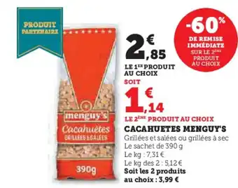 Hyper U Cacahuetes menguy's offre