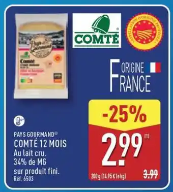 ALDI COMTÉ 12 MOIS offre