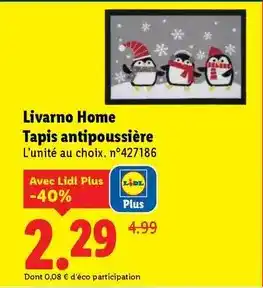 Lidl Livarno - tapis antipoussière offre