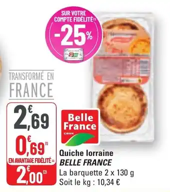 G20 Quiche lorraine belle france offre