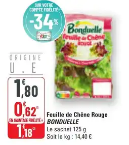 G20 Feuille de chêne rouge bonduelle offre