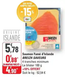 G20 Saumon fumé d'islande breizh saveurs offre