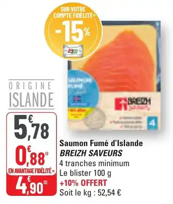 G20 Saumon fumé d'islande breizh saveurs offre