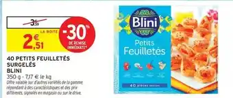 Intermarché Express Blini - 40 petits feuilletés surgelés offre