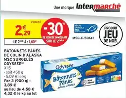 Intermarché Express Odyssée - batonnets panes de colin d'alaska msc surgelés offre