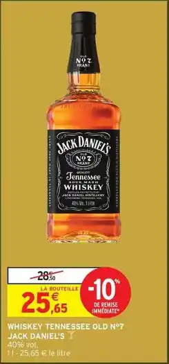Intermarché Express Jack daniel's - whiskey tennessee old n°7 offre
