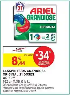 Intermarché Express Ariel - lessive pods grandiose original 21 doses offre