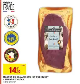Intermarché Canards d'auzan magret de canard cru igp sud-ouest offre