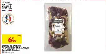 Intermarché Canards d'auzan cœurs de canard assaisonnés en salaison offre