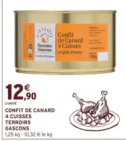 Intermarché Terroirs gascons confit de canard 4 cuisses offre