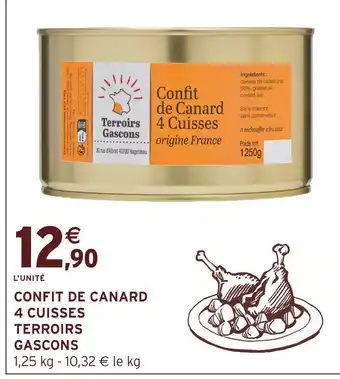 Terroirs gascons confit de canard 4 cuisses