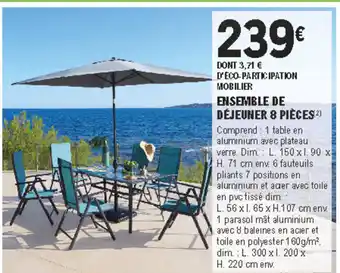 E.Leclerc Brico Ensemble de déjeuner 8 pièces offre