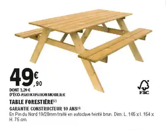 E.Leclerc Brico Table Forestière offre