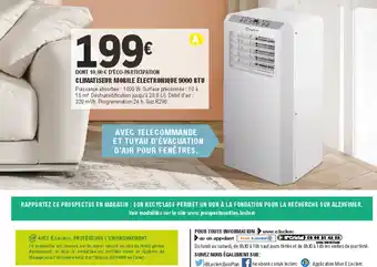Climatiseur mobile électronique 9000 btu