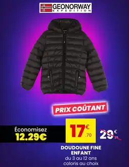 Stokomani Geonorway doudoune fine enfant offre