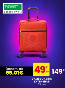 Stokomani United colors of benetton valise cabine extensible offre