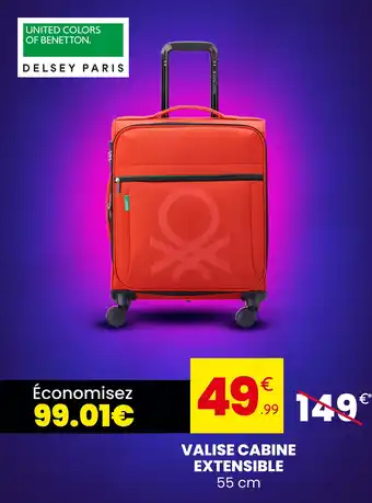 Stokomani United colors of benetton valise cabine extensible offre