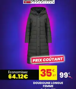 Stokomani Doudoune longue femme offre