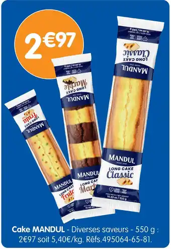 b&m Mandul long cake classic offre