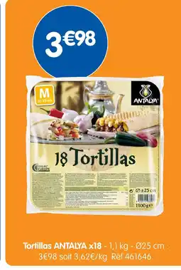 b&m Antalya tortillas x18 offre