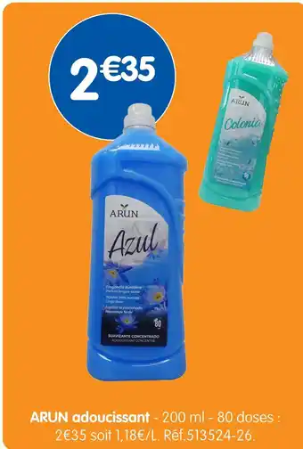 b&m Arun adoucissant offre
